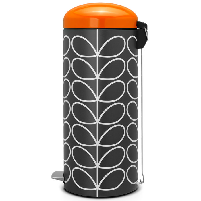 Brabantia Bin - Retro Bin 30L Orla Kiely Charcoal / Orange - 106842 Gallery Image