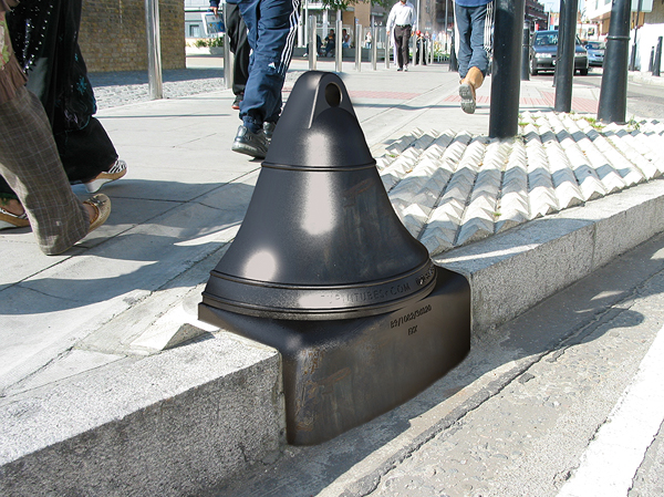 BELL600 Bell kerb line cast iron bollard Gallery Image