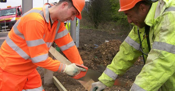 Apprentice working on site  Gallery Image