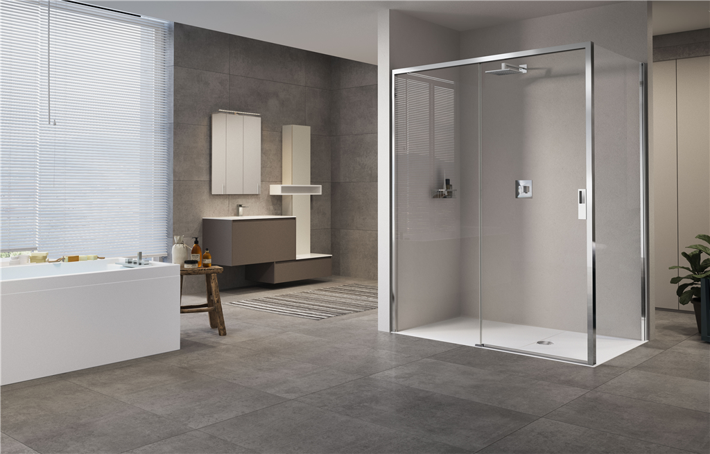 Opera Sliding Shower Door & Return Panel Gallery Image