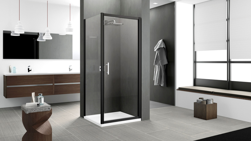 Zephyros Pivot Door in Black Gallery Image