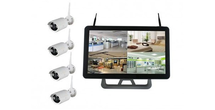 4CH 960P WIFI IP Cameras and NVR Integrated display Kit Gallery Image