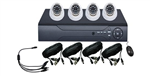 4CH D1 Recording Security DVR with 4PCS 700TVL 24IR Outdoor Day&Night Color Dome Cameras Surveillance Remote Smart Phone Viewing  Gallery Thumbnail