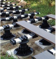 EasyClick composite decking on Flat headed adjustable pedestals Gallery Image