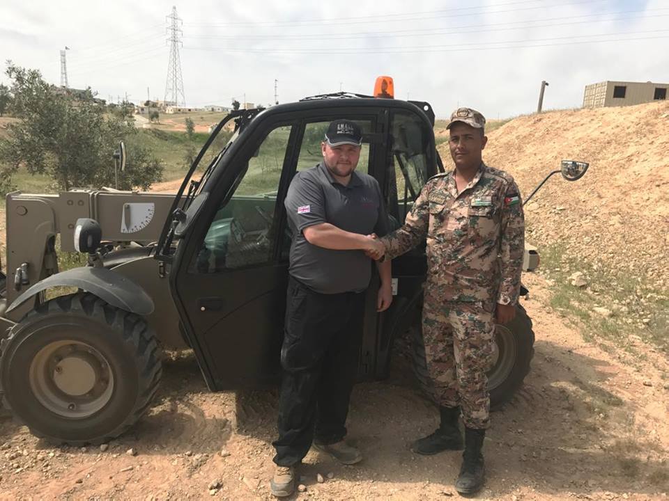 A Jordan Soldier successfully passes the Rough Terrain Telescopic Handler course. Gallery Image