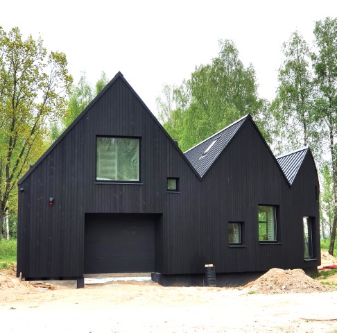 Dark Black Larch Cladding Gallery Image