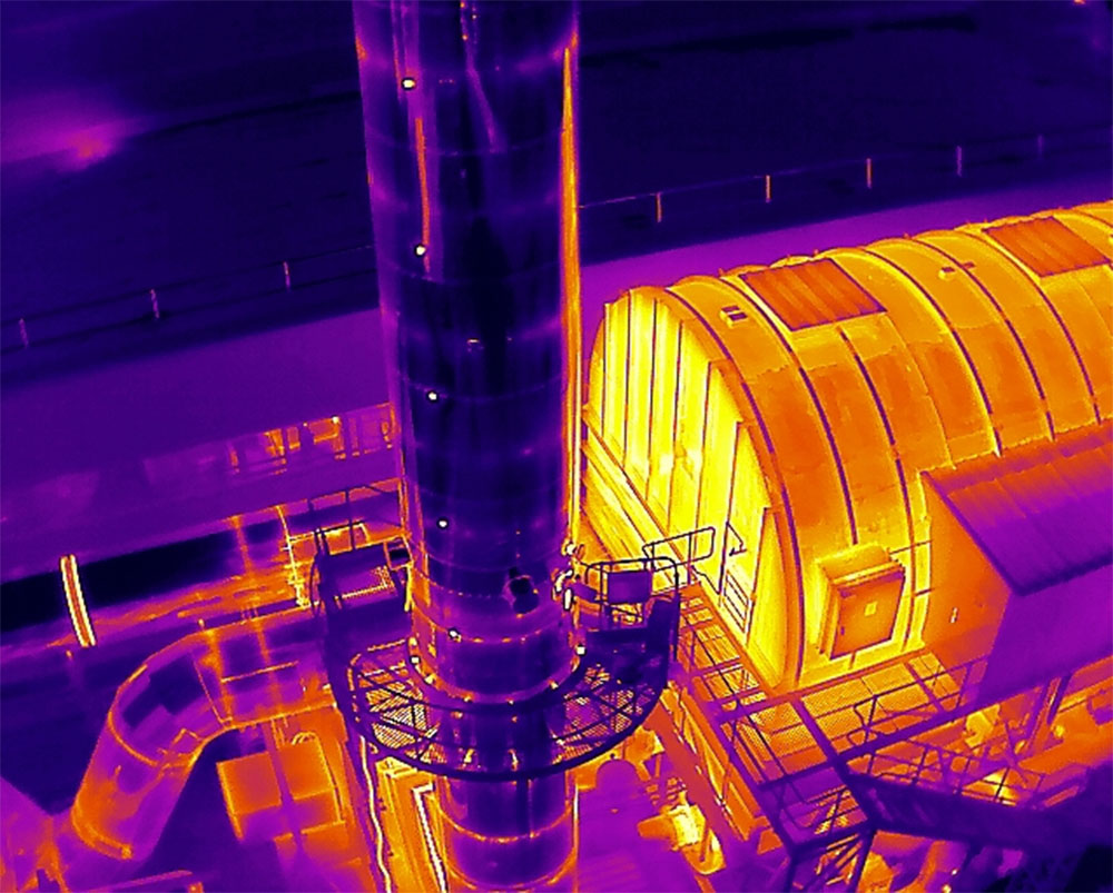 Drone thermal inspection of industrial plant Gallery Image