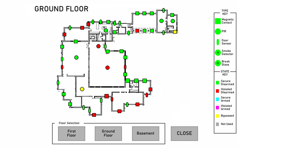 One of our custom Security Alarm projects using Satel Alarms and AMX Automation. Software was custom written in Netlinx Software. Full Two way control, mappings for zones, Simple arming/disarming Gallery Image