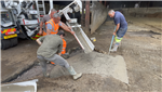 agricultural concrete being poured by one of our ready mix volumetric concrete in somerset  Gallery Thumbnail