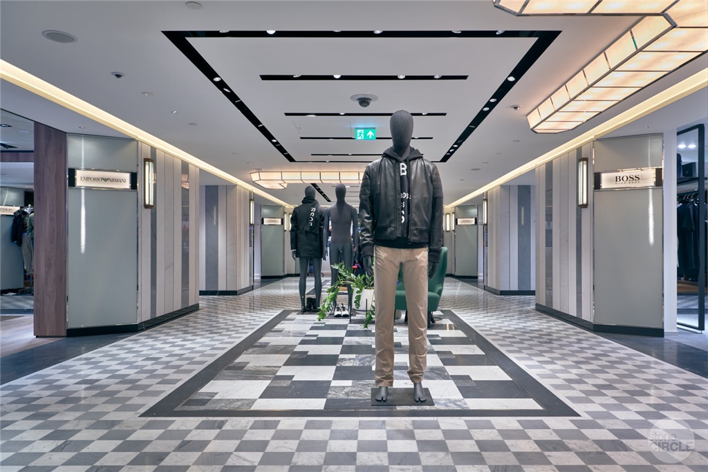 Marble flooring in Harrods' Menswear department Gallery Image